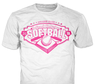Softball t-shirt design template