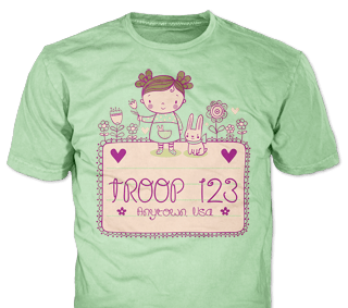 Troop Girls t-shirt design template