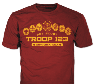 Scout Troop custom t-shirt design