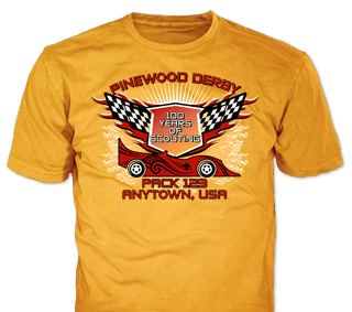 Cub Scout Pinewood Derby custom t-shirt design
