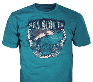 Sea Scout ship t-shirt design template