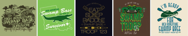 custom BSA Swamp Base t-shirt-designs