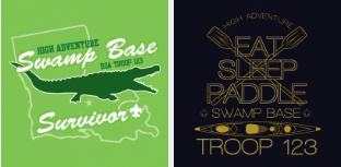 Swamp Base custom embroidered design