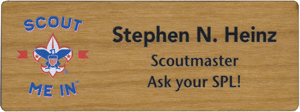 full color name tag example standard layout