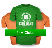 4-H Club design ideas for custom t-shirts over 100 choices