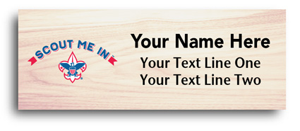 maple wood full color Name Tag