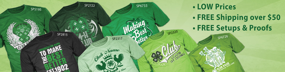 4-h custom t-shirts ordering is easy • low prices • free shipping