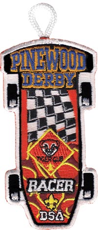 tiger cub scout racer pinewood derby patch