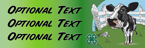4-h Dairy cattle Stall Banner