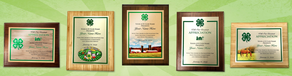 custom 4-h plaque ordering is easy • low prices • full color