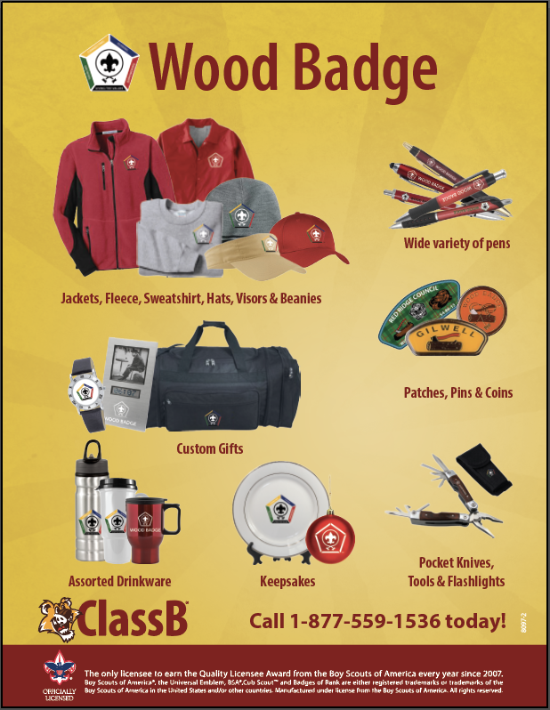 BSA council wood badge custom t-shirts and patches