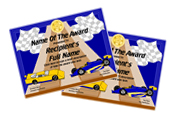 pinewood derby certificate award gold