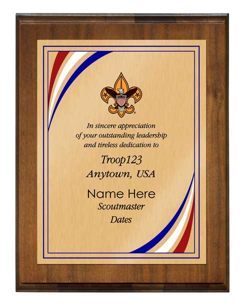 example of custom plaque with reward picture