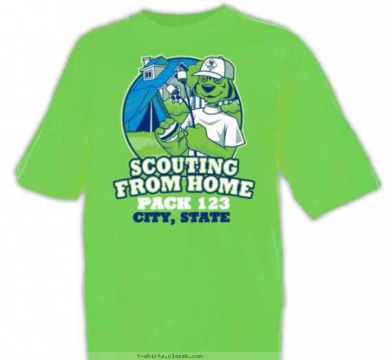 scouting from home cub scout pack t-shirt