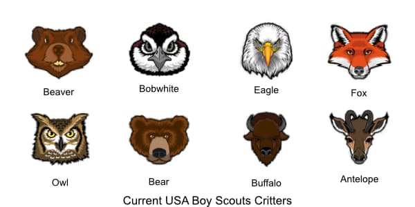 Wood Badge Critter Heads