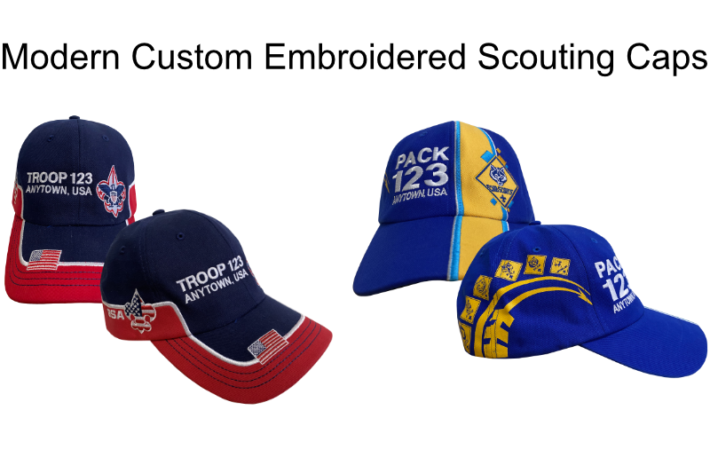 Modern Custom Embroidered Scouting Caps