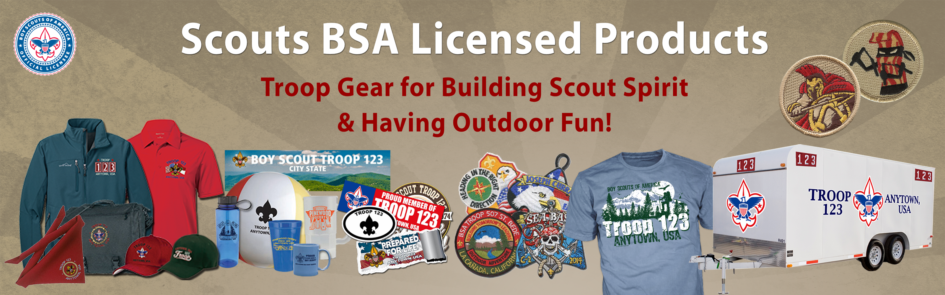 boy scout troop custom gear