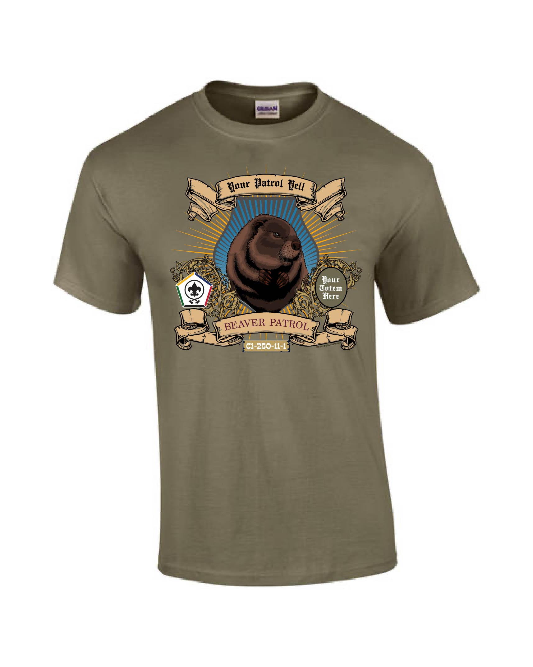 SP3247 wood badge beaver patrol custom t-shirt