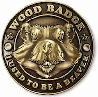 wood badge beaver hiking staff medallion