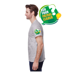 Ask Your Patrol Leader sleeve print for a Scout t-shirt