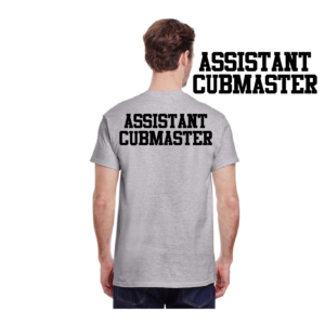 Assistant Cubmaster back print for a Scout t-shirt