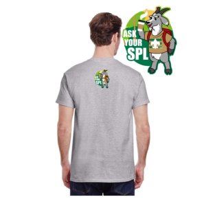 Ask Your Senior Patrol Leader back print for a Scout t-shirt