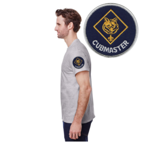 Cubmaster sleeve print for a Scout t-shirt