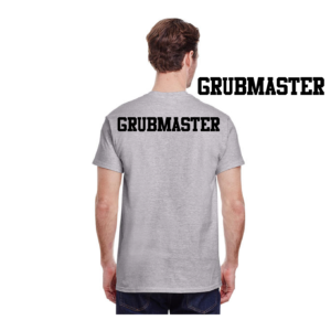 Grubmaster back print for a Scout t-shirt