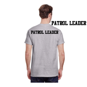 Patrol Leader back print for a Scout t-shirt