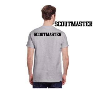 Scoutmaster back print for a Scout t-shirt