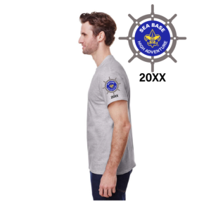 Sea Base sleeve print for a Scout t-shirt