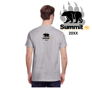Summit back print for a Scout t-shirt