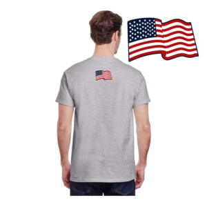 US Waving Flag back print for a Scout t-shirt