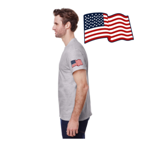 US Waving Flag sleeve print for a Scout t-shirt