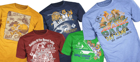 Scouting America council day camp for custom cub scouts t-shirts and cub scout pack gear