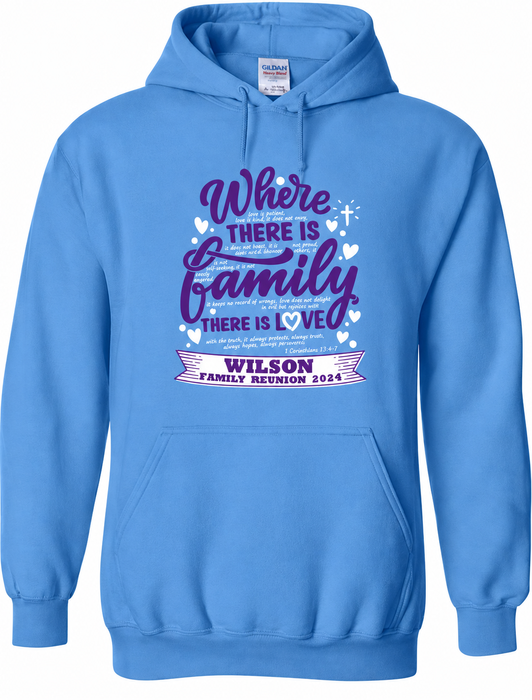 B176 hooded sweatshirt custom design example