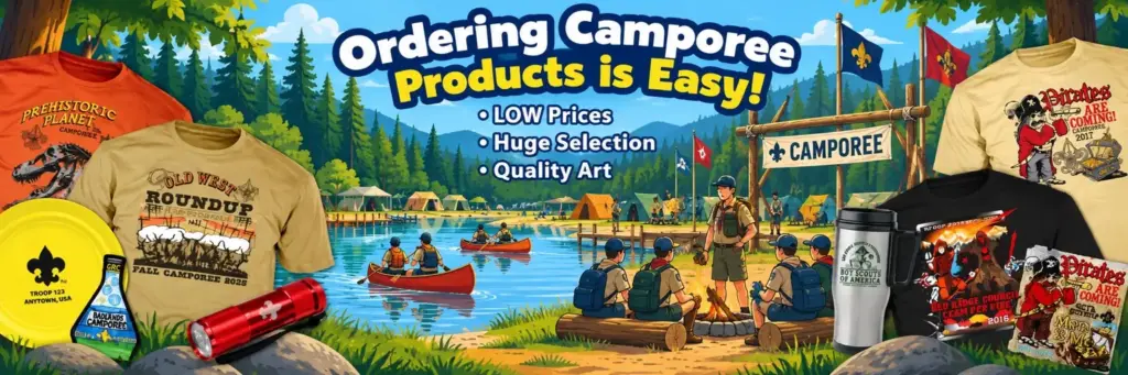 Camporee t-shirts, patches and products for councils and districts