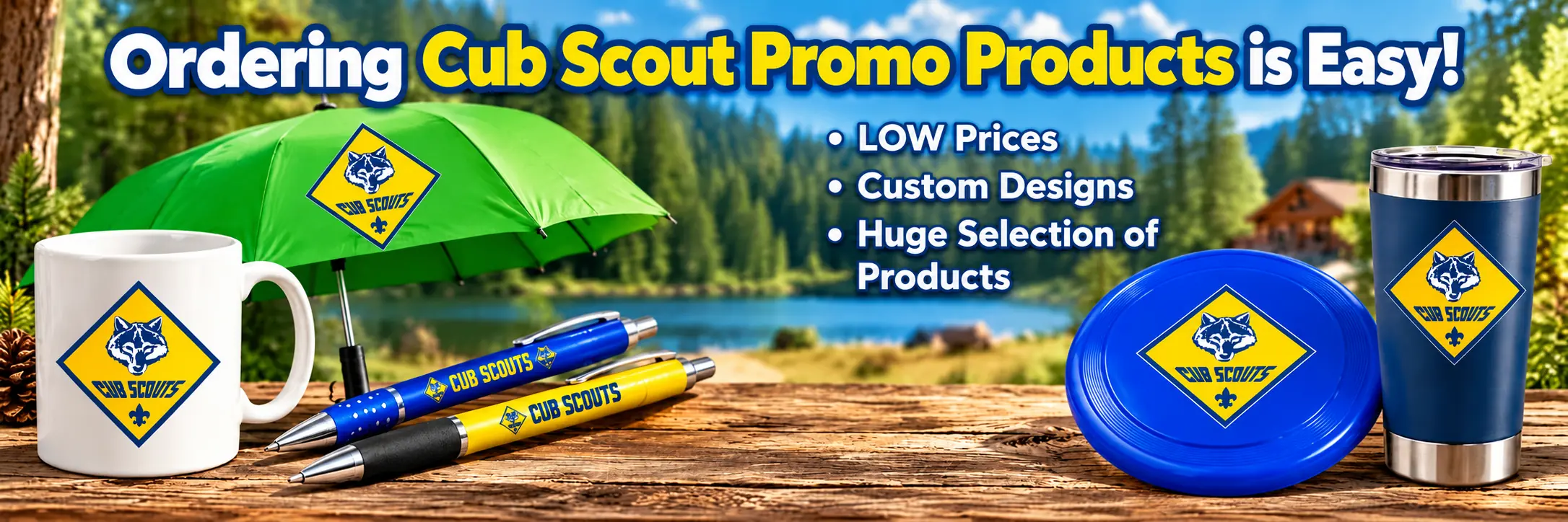 Custom promotional products for Cub Scout Packs