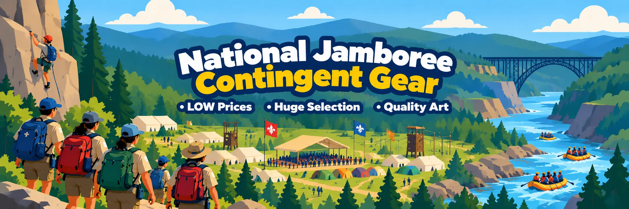 National Jamboree contingent patch sets, t-shirts and gear for Scouting America councils