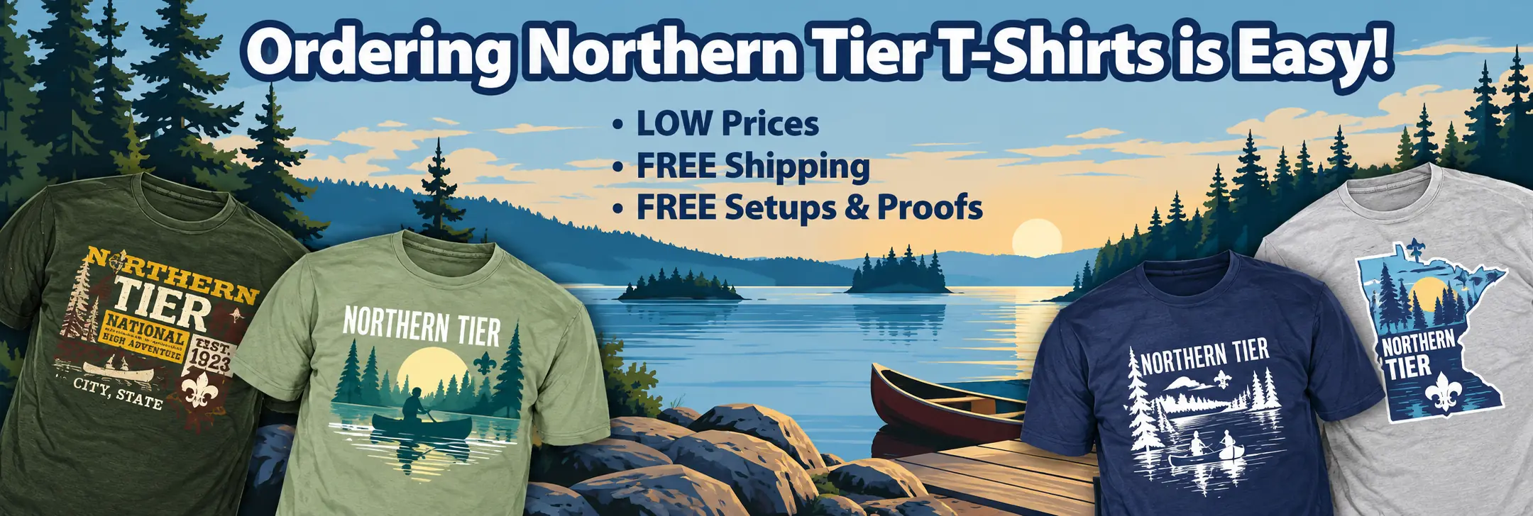 Custom Northern Tier crew t-shirts from ClassB