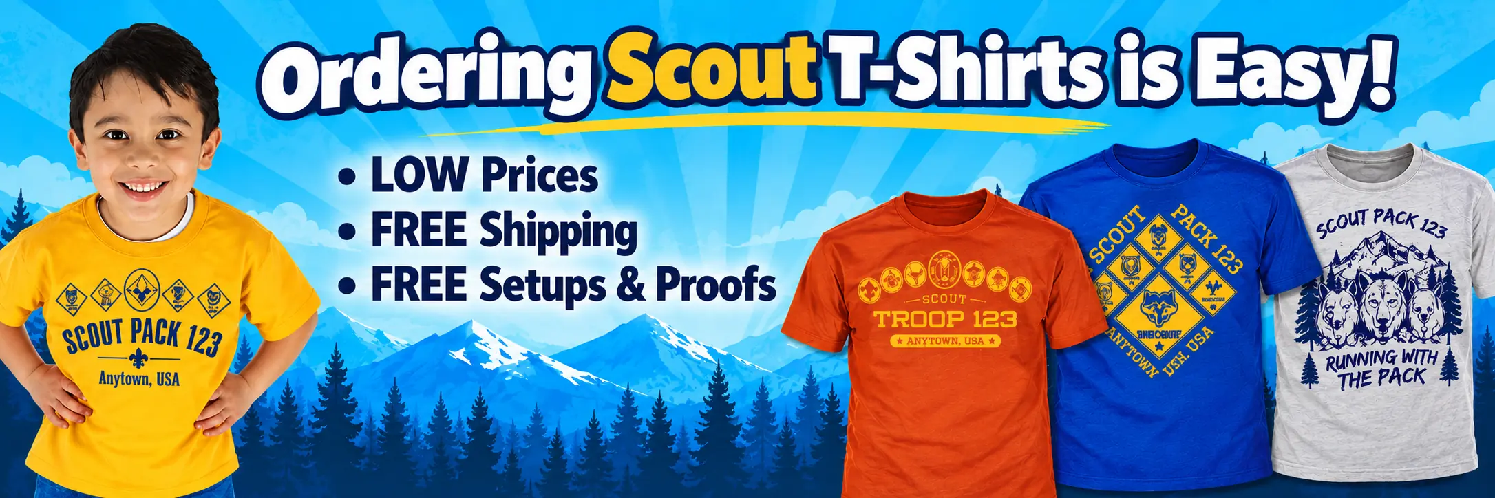Custom Scouting t-shirts for Packs and Troops