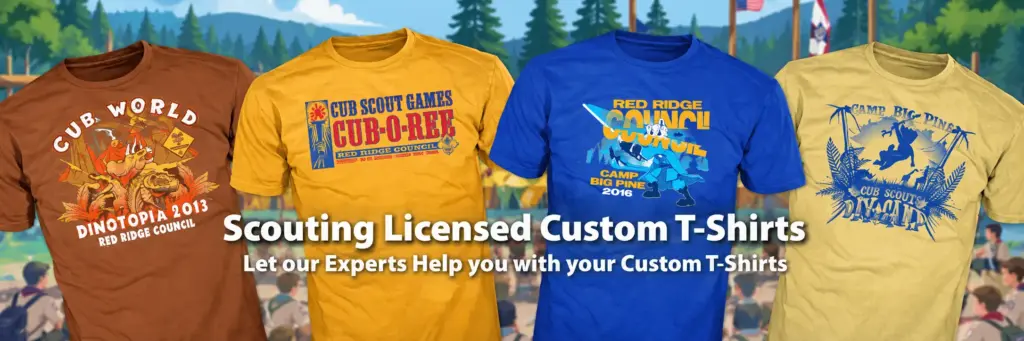 Scouting America licensed custom t-shirts for council events