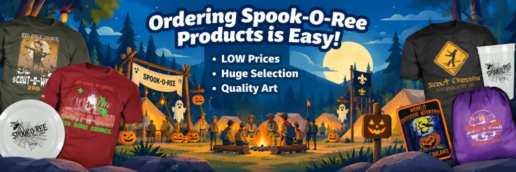 Spook-O-Ree event t-shirts, patches and products