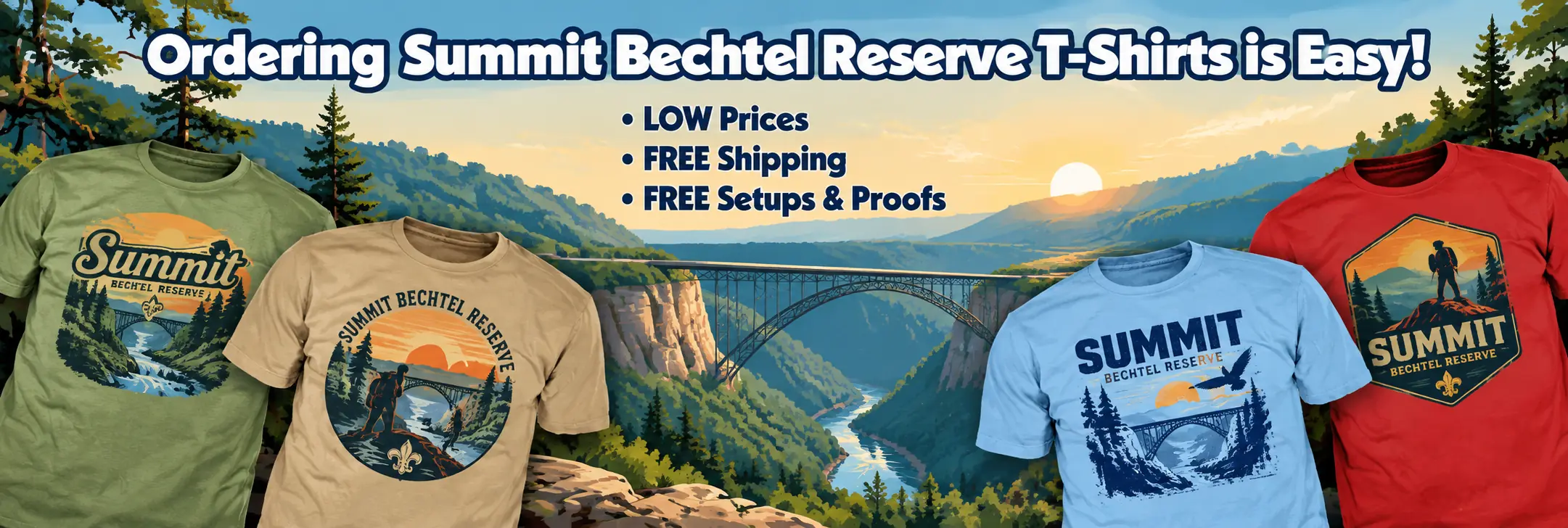 Custom Summit Bechtel Reserve crew t-shirts from ClassB