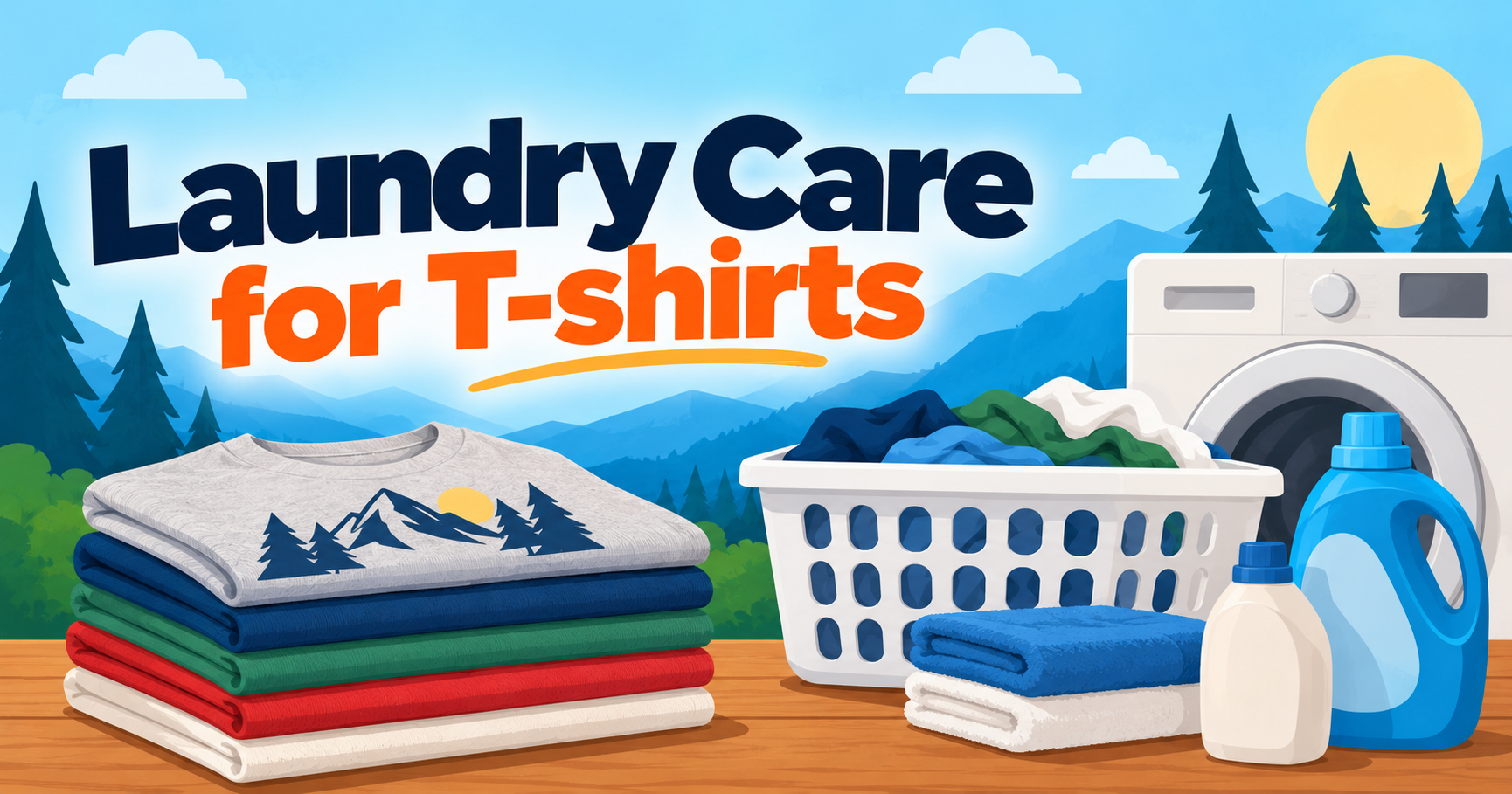 Laundry care for custom t-shirts