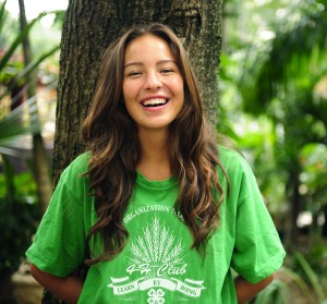 Girl in custom 4H T Shirt