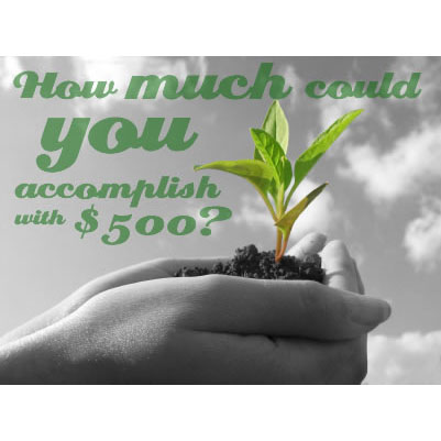 How much could you accomplish with $500?