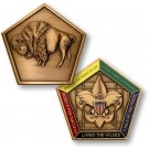wood badge buffalo medallion