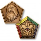 wood badge eagle medallion