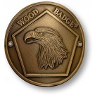 wood badge eagle hiking staff medallion